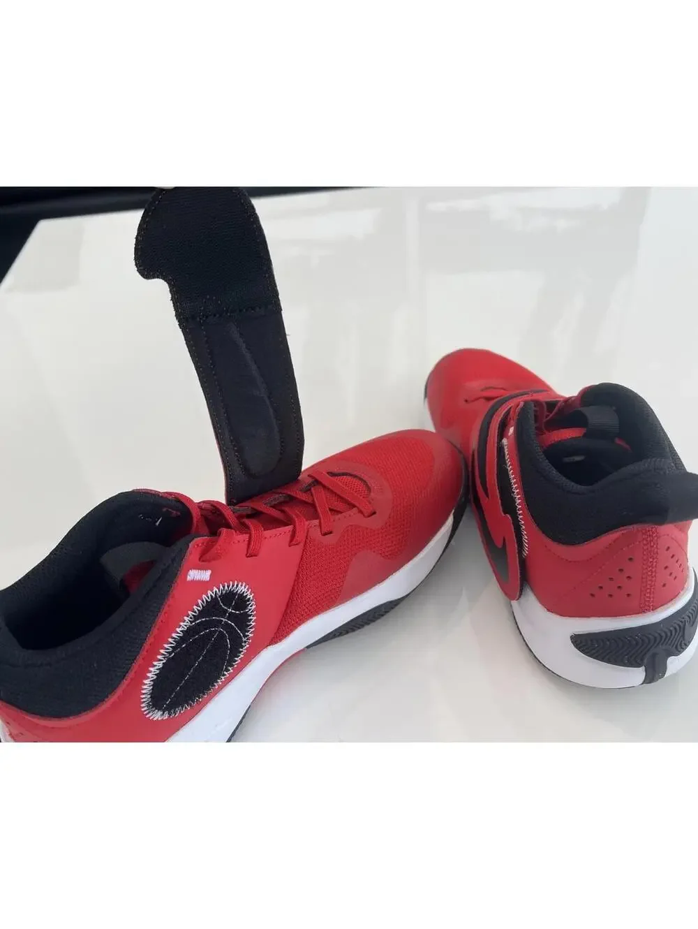 $59 Nike Team Hustle D 11 Basketball Sneakers University Red/Black Youth 4.5 Y